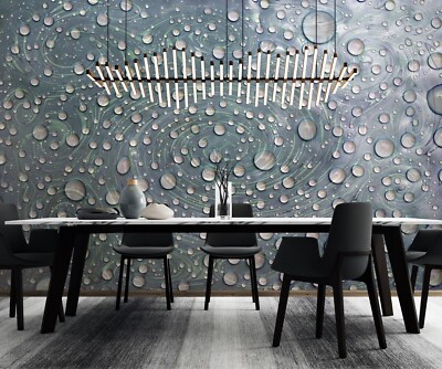 3D Water Drops E1901 Wallpaper Mural Paper Wall Print Indoor Murals CA Honey