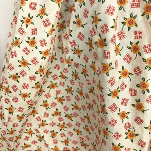 Vestido Campesino Calado Niñas 6/8 Vintage Años 70 Girasol Halter Rojo Marfil Pascua - Imagen 7 de 8