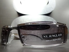 Men's or Women SLEEK CONTEMPORARY MODERN Style SUN GLASSES Silver or Gold Frame