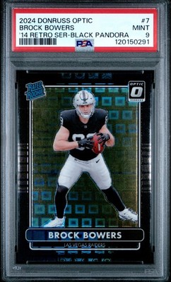 2024 PANINI DONRUSS OPTIC 2014 RETRO SER BLACK PANDORA BROCK BOWERS 13/25 PSA 9