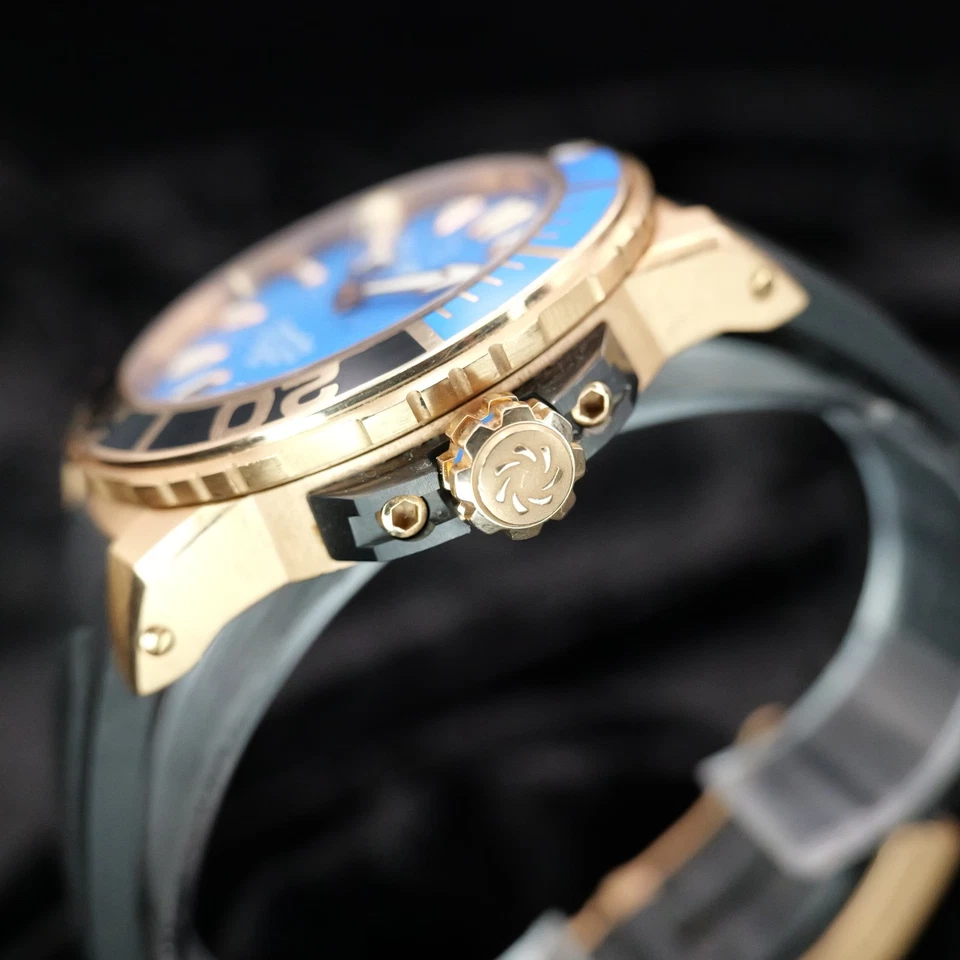 Carl F. Bucherer Patravi ScubaTec dorado 00.10632.22.53.01 44 mm esfera azul con garantía Foto 4 de 4