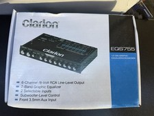 Clarion EQS755 7-Band Graphic Equalizer Crossover 6-Channel 8-Volt RCA Output