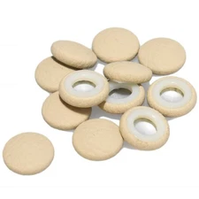 Boat Button Snap Covers | Faux Leather Khaki 3/4 Inch (Set of 12)