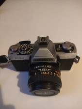 Minolta XG1 SLR Film Camera with MD 50mm f/1.7 Lens, with Soligor Mk 3A Flash