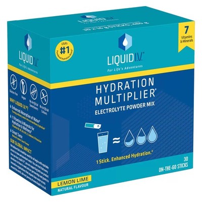 Liquid I.V. Hydration Multiplier - Lemon Lime, Elektrolyt Drink Mix, 30 x 16g S