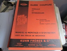 revue technique tracteur faucheuse KUHN barre coupeuse normale intermédiaire
