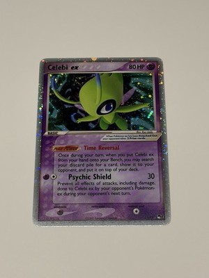 POKEMON CELEBI EX 17/17 POP SERIES 2 ULTRA RARE HOLO SWIRL BASIC PSYCHIC  80HP LP