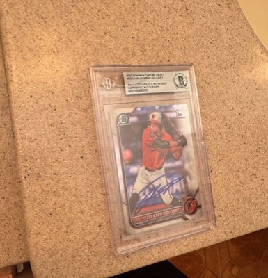 #ad Jackson Holliday autograph 1st bowman becket authenticated Chaser Chance of card $7.99