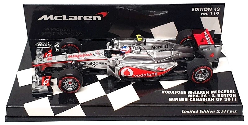 Minichamps escala 1/43 530 114314 F1 McLaren Mercedes MP4-26 1er GP de Canadá 2011 Foto 4 de 4