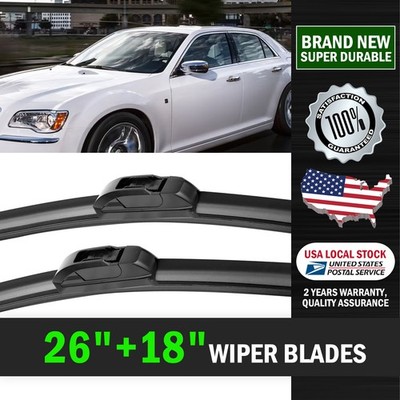 Longer-Lasting Front Wiper Blades 26''&18'' L&R Replace for Lexus CT200h ES350