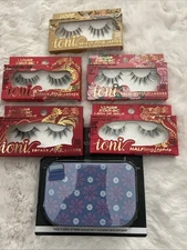 5 Ioni 3D Faux Mink False Lashes Lunar Zodiac Lash Gold Wispy Medium Mix +gift
