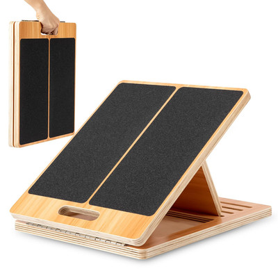 Strongtek 13 Wide Portable Wooden Slant Board 5-Level Incline 15-35 Lower Grip
