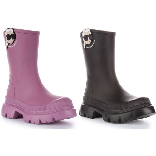 Mid Trekka Rain NFT Karl Lagerfeld Gummistiefel Rosa Damen UK 3 - 8