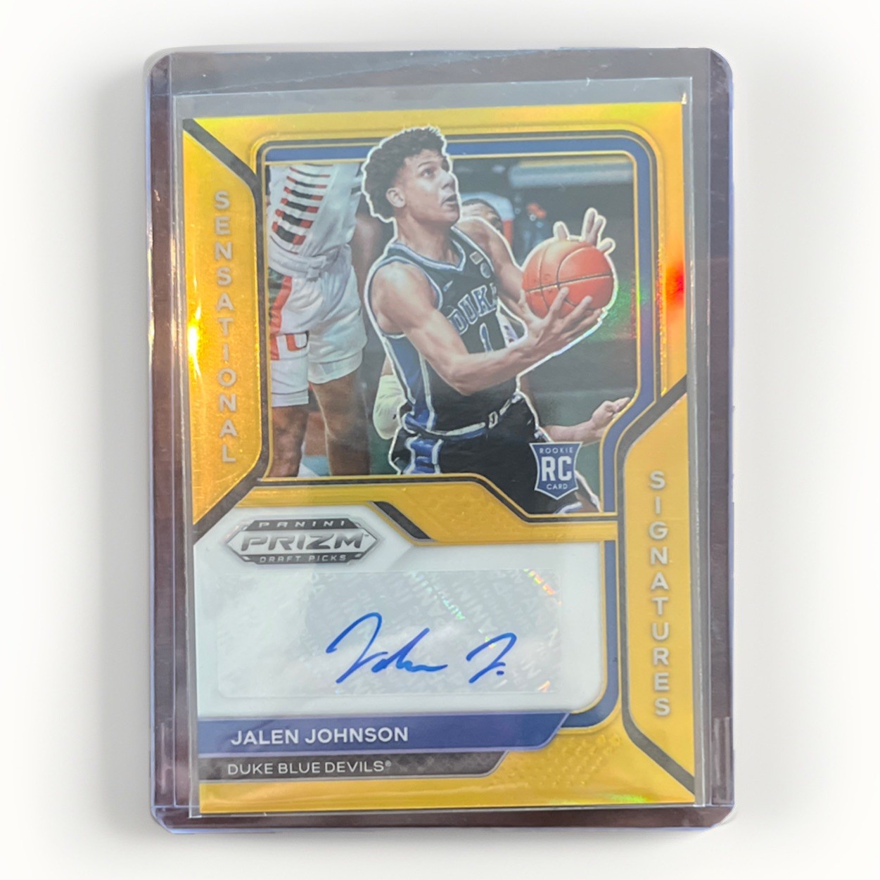 2021-22 Prizm Draft Jalen Johnson Sensational Signatures Prizm Gold Auto RC #/10 view 4