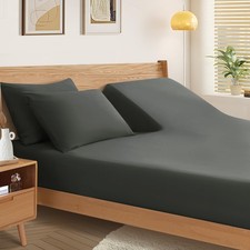 Split Top King Fitted Sheet Only for Adjustable Bed, Ultra-Soft Microfiber 34...