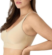NWT Bali Women's Wireless Bra, Comfort Revolution Seamless T-Shirt Bra, L