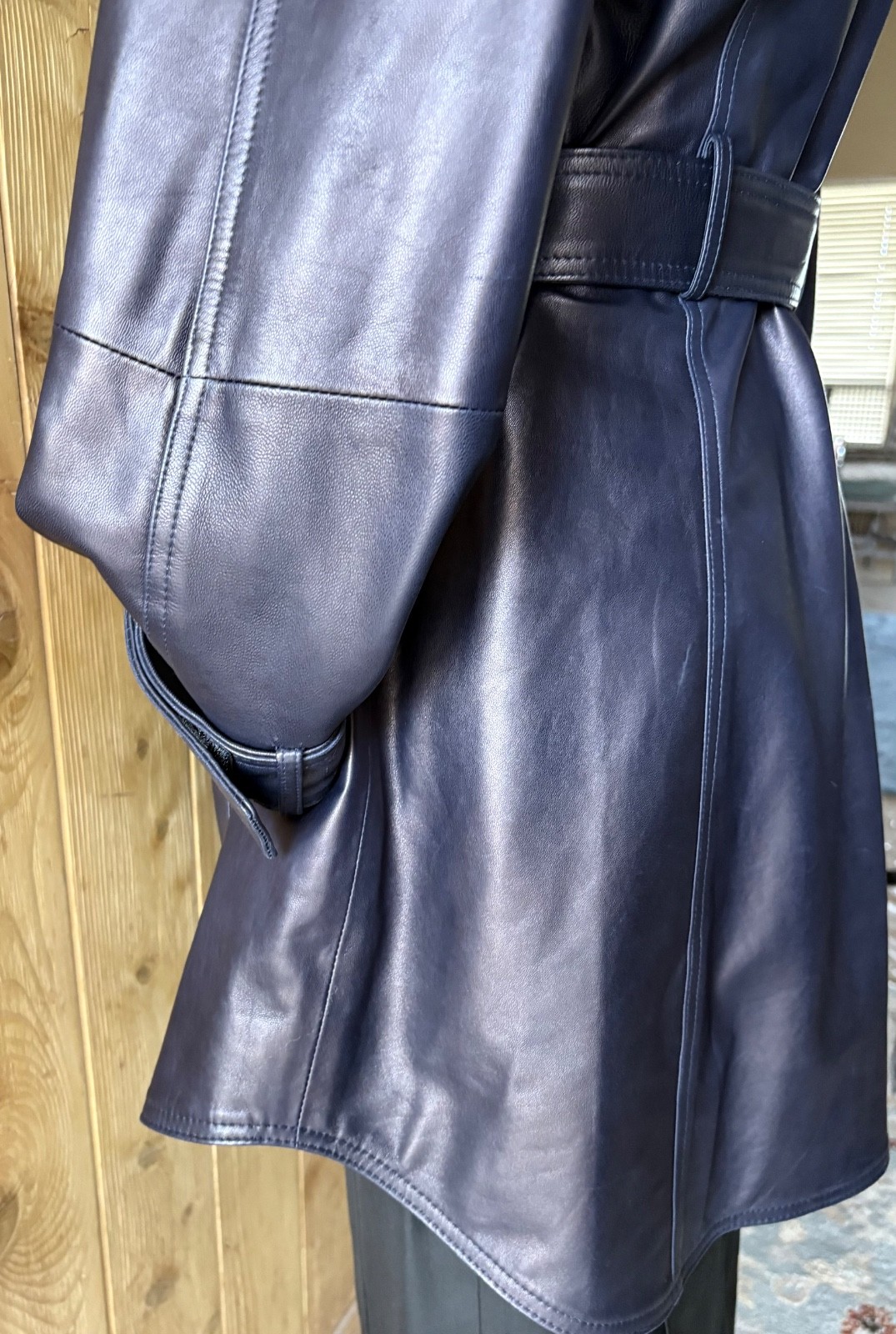 Custome made workshop extra soft navy purple leat… - image 4