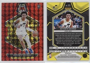 2023-24 Panini Mosaic Rookies Red Mosaic Prizm Keyonte George #222 Rookie RC