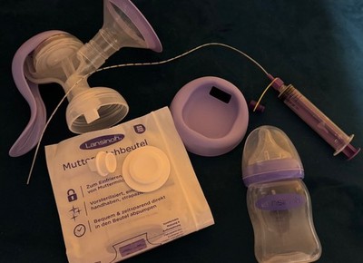 Lansinoh Handmilchpumpe - manuelle Milchpumpe für sanftes und effektives Abpumpe
