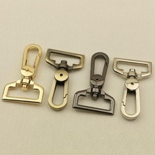 Metal Bag Clasps Square Snap Hook Swivel Clips Handbag Purse Strap Belt 25 32 mm