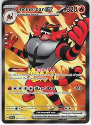 Incineroar ex 187/162 Temporal Forces Ultra Rare Full Art Holo