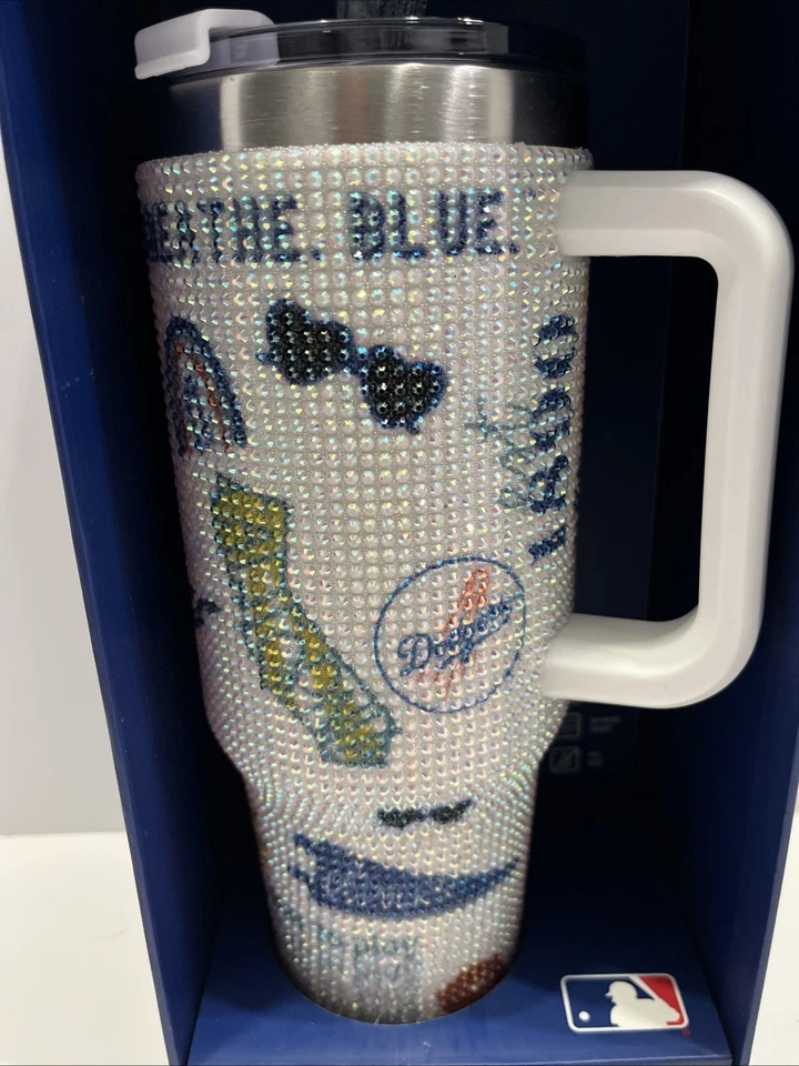 Los Angeles LA Dodgers Bling Colossal Tumbler 40 oz Stainless Insulated Cup - Image 2 of 4
