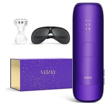 IPL Laser Hair Removal Device w/ Ice Cooling   Painless Full Body, Purple Vitaly