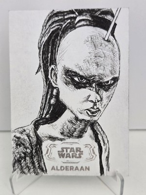 Topps 2025 Star Wars Hyperspace / Sketch by Ryan Olson / Aurra Sing