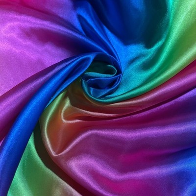 Regenbogen Seide Satin Stoff 58'' breit weich seidig Schneiderei & Drapierung Material