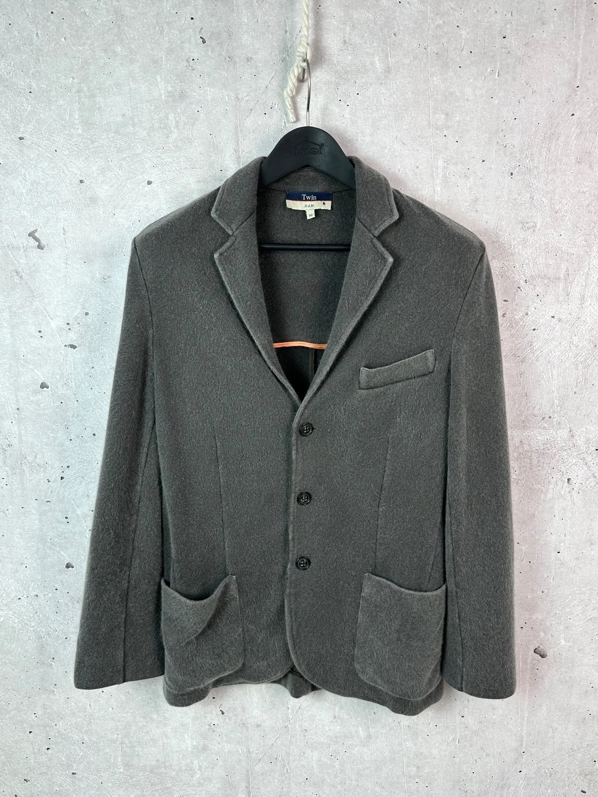 Twin D.D.M Cashmere Made in Italy Grey Men’s Long Sleeve Blazer-Jacket Size M