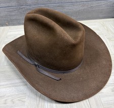 Stetson Beaver Felt Brown Western Cowboy Hat 6 7/8 Vintage