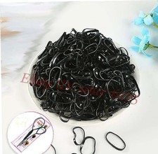 2000 PCS Black Mini Elastic Hair Bands Set Non-Slip Ties for Girls Soft Rubber