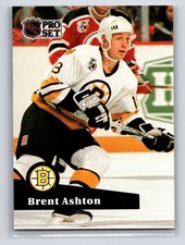 1991-92 Pro Set - Brent Ashton #352 Boston Bruins Hockey Card
