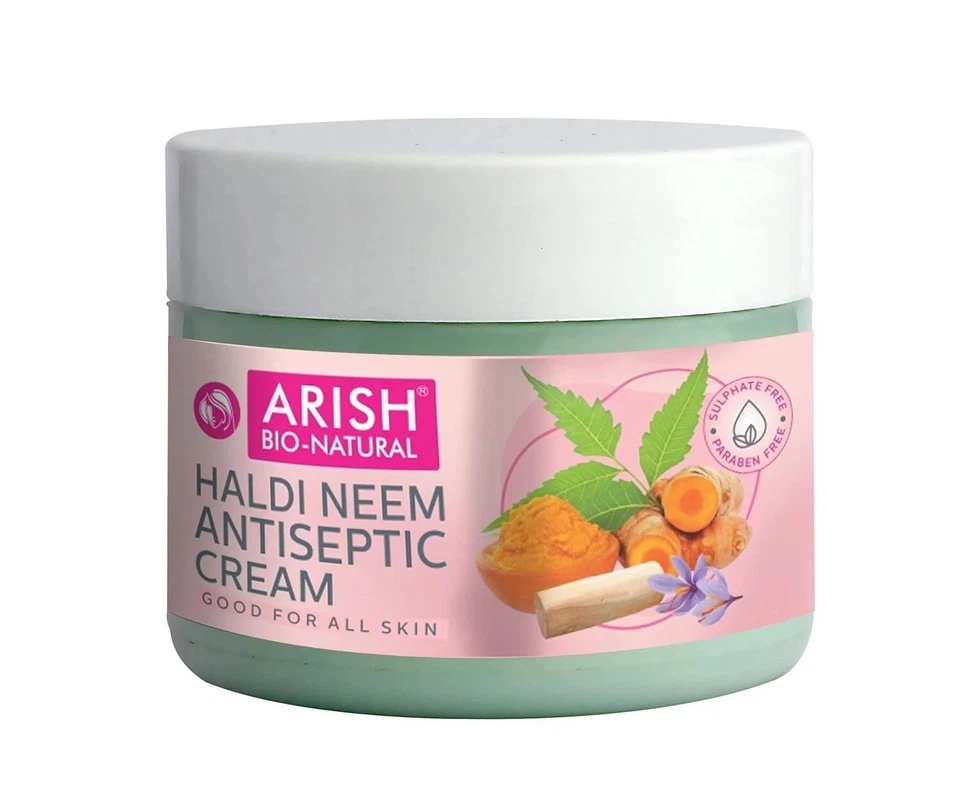 ARISH BIO-NATURAL Haldi Neem Crema Antiséptica Pack Bueno para Toda Piel 50 ml Foto 2 de 4