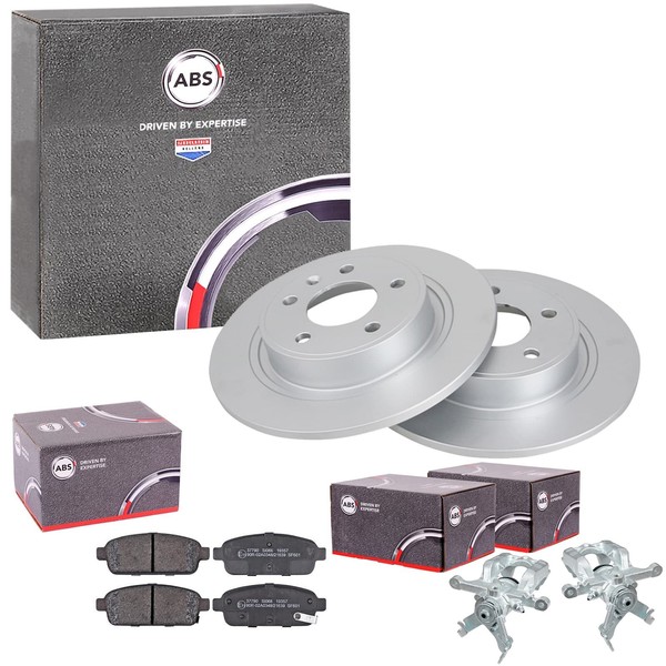 ABS Bremsscheiben + BelÄGe + SÄTtel Hinten Passend FüR Opel Zafira C Tourer-image