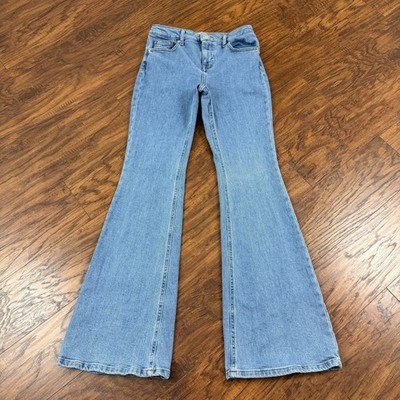 Antonio Melani Jeans Womens 26 Flare Mid Rise Light Wash Stretch Denim 26x33