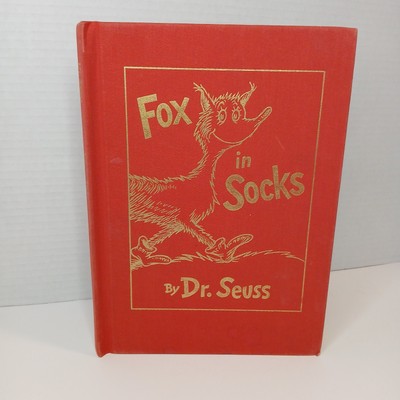 Fox in Socks By Dr. Seuss Rare 1965 Limited Edition Hardcover Red And Gold Cover