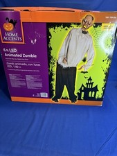Home Accents 6 Foot Animated Zombie Halloween Decoration Spooky Works Great 
