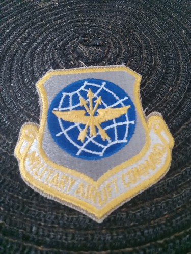 USAF AIR FORCE Military Airlift Command (MAC) Patch COLOR VTG FLIGHT LEATHER