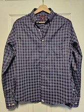 UNTUCKit Long Sleeve Button Up Slim Fit Wrinkle Free Shirt Mens Small Blue/Red