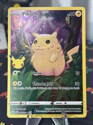 Pikachu 005/025 Celebrations Holo Super Clean Card 2021 Pokemon