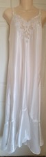 Oscar De La Renta Pink Label White Lace SeedPearl Bodice Long Slip Nightgown XL