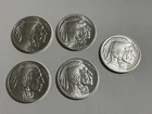 Lot of 5 Indian Buffalo Silver Rounds 1 oz Generic BU .9999 Fine Bullion