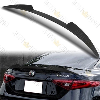 FIT 17-23 ALFA ROMEO GIULIA W-POWER UNPAINTED BLACK V-STYLE REAR TRUNK SPOILER
