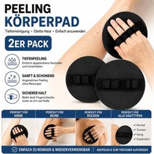 2 Stück Körper Peeling Pads Gummi Badehands...