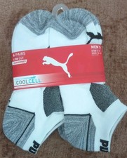 Puma Low Cut Cushioned CoolCell Socks Men's Size 8-12 Shoe NWT Mesh Arch Support