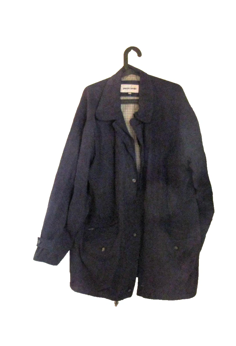 Pierre Cardin Fall Lined Jacket / Coat, Size 42/44, Dark Blue, Hidden Zip, K216