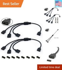 Lightweight ARGB LED Sync Cable: 5V 3 Pin Extension Cord for PC Fans - 2 Pack