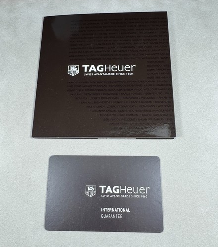 TAG HEUER Watch International Warranty Brown Card and Booklet For Collectors