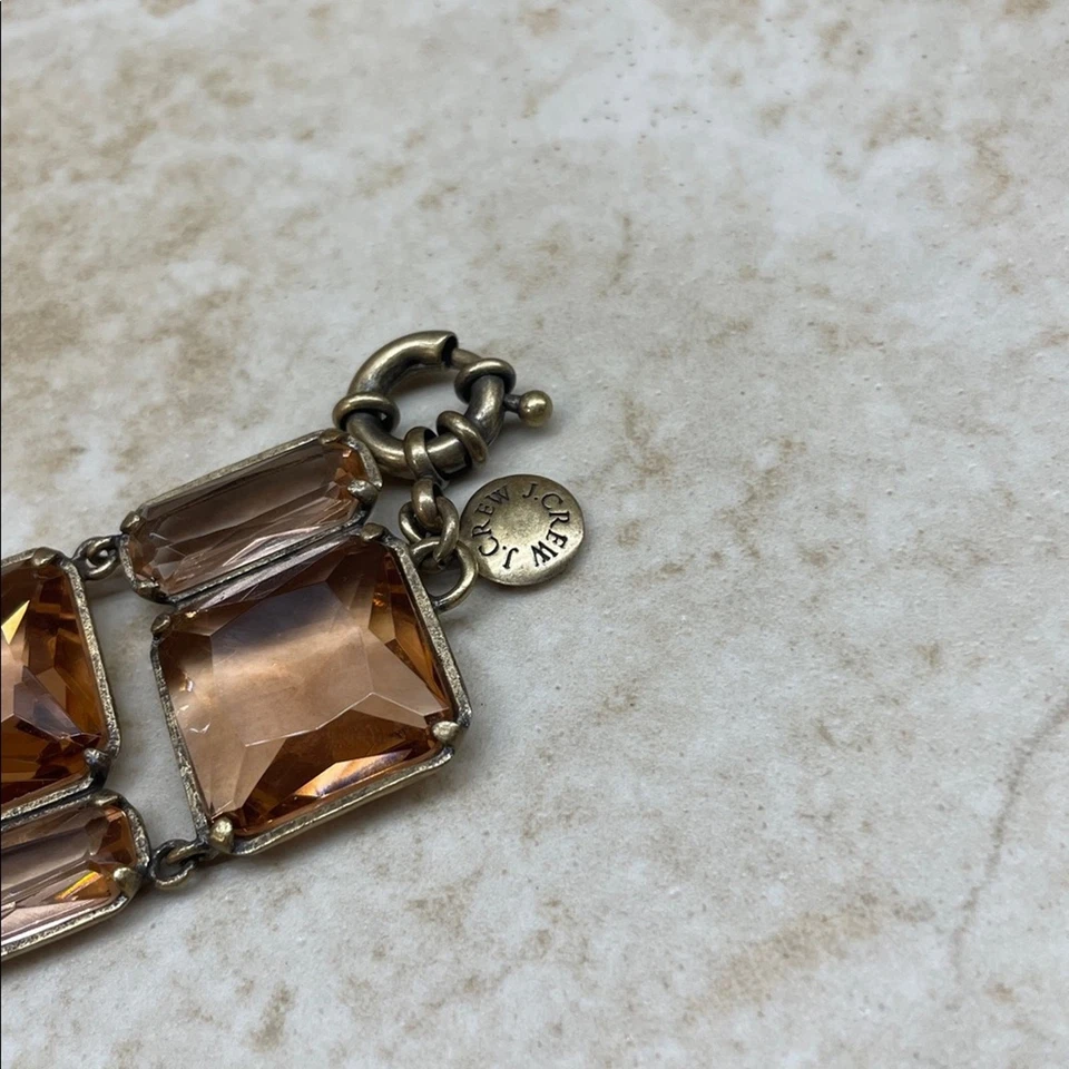 Pulsera de eslabones de piedra de vidrio champán J.Crew tono dorado joyería distintiva para mujer’s Foto 4 de 4